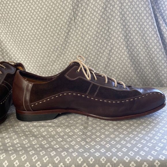 Elegant Brown Leather Men's Derbys - Picture 7 of 13